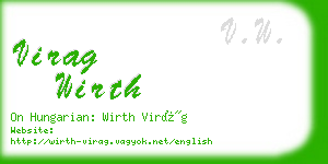 virag wirth business card
